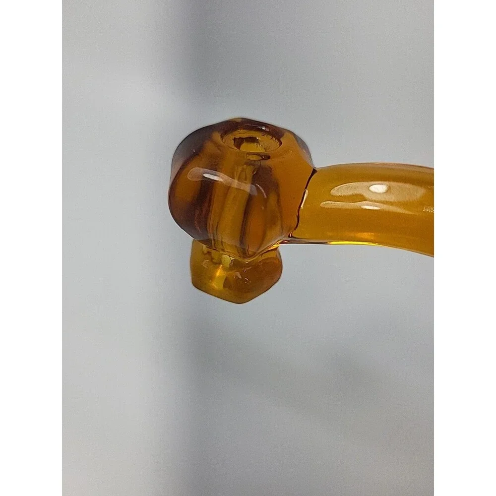 4 Amber Depression Era Style Glass Drawer Pulls Handles Furniture Hardware